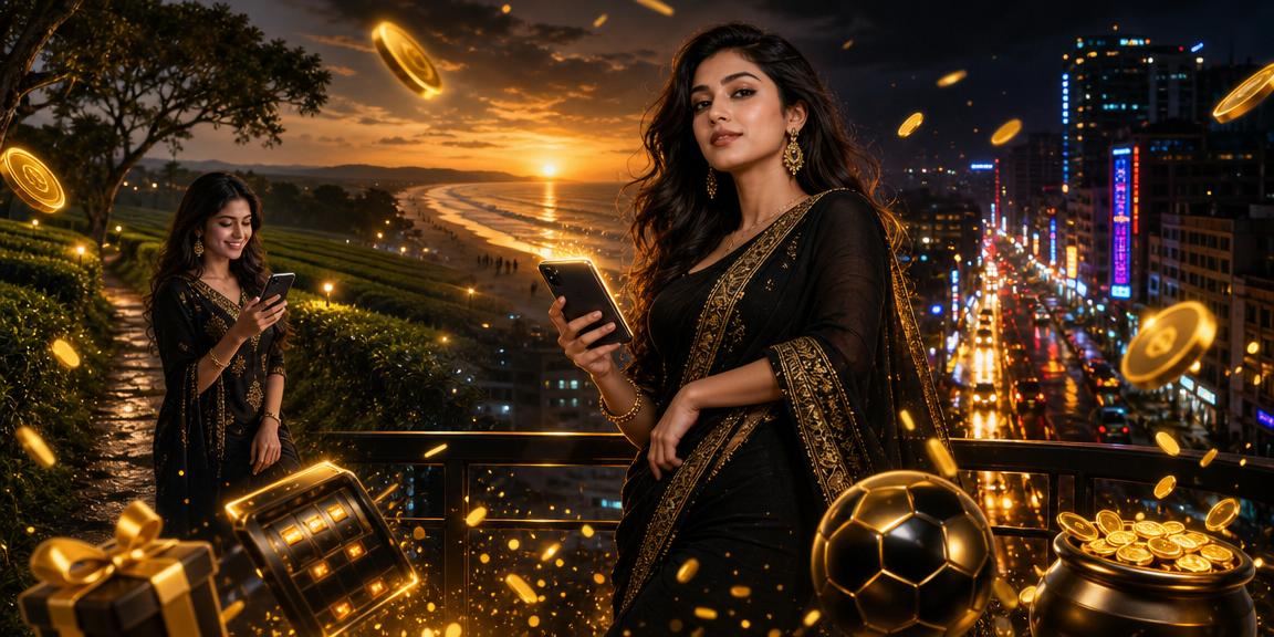কক্সবাজারে চা বাগানের পরিবেশে মোবাইলে ক্যাসিনো প্রমোশন দেখছেন একজন ব্যবহারকারী