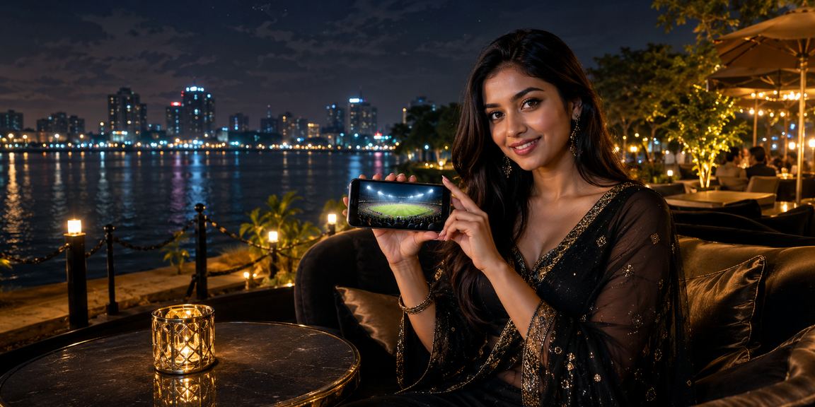 A young man enjoying online gaming and betting in a tea garden setting in Dhaka